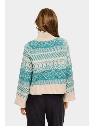 SAINT TROPEZ Sweter w kolorze beżowym