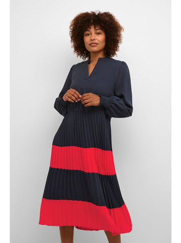 CULTURE Kleid "Betty" in Anthrazit/ Rot