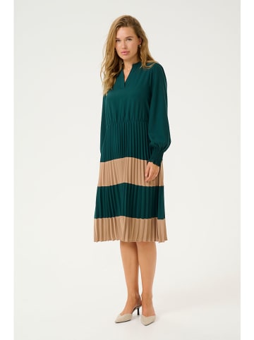 CULTURE Jurk "Betty" groen/beige