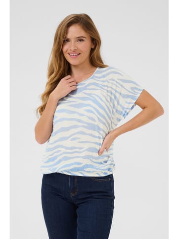 Kaffe Bluse "Amber" in Weiß/ Hellblau