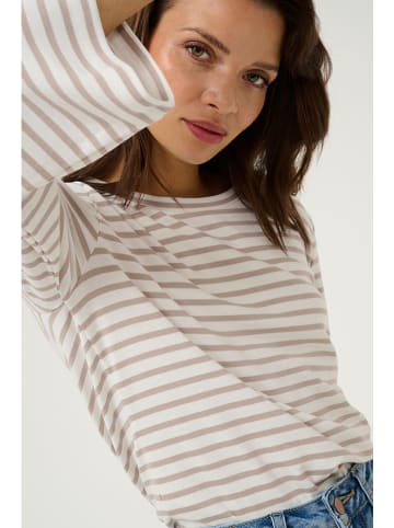 Kaffe Longsleeve "Liddy" taupe/wit