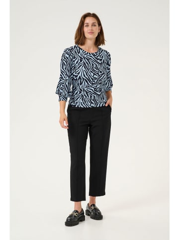 Kaffe Longsleeve "Lvanna" in Hellblau/ Schwarz