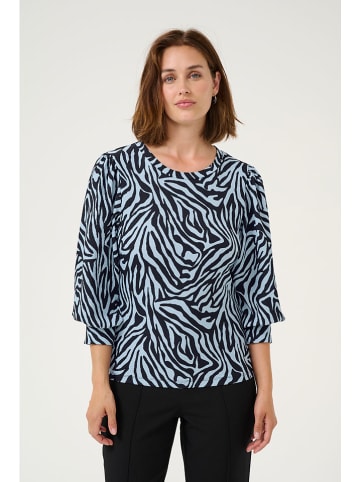 Kaffe Longsleeve "Lvanna" in Hellblau/ Schwarz