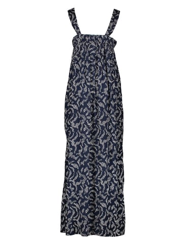 Kaffe Kleid in Dunkelblau/ Weiß