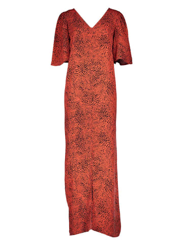 Kaffe Kleid in Orange/ Schwarz