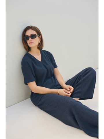 Kaffe Strickshirt in Dunkelblau