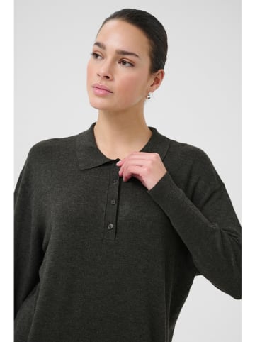 Kaffe Sukienka dzianinowa w kolorze khaki