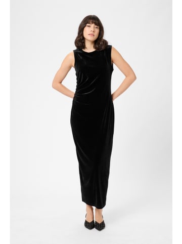 Kaffe Samtkleid in Schwarz