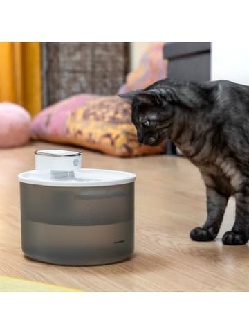 InnovaGoods Haustier-Trinkbrunnen in Grau/ Weiß - 3 l