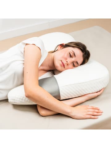 InnovaGoods Multifunktionskissen in Weiß/ Grau - (L)61 x (B)63 cm