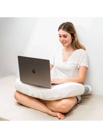 InnovaGoods Multifunktionskissen in Weiß/ Grau - (L)61 x (B)63 cm