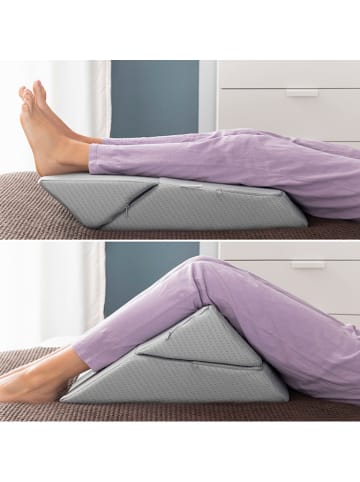 InnovaGoods Multi-Positions-Kissen in Grau - (B)60 x (H)40 x (T)24 cm