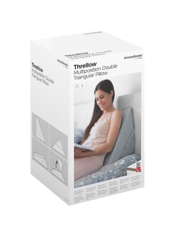 InnovaGoods Multi-Positions-Kissen in Grau - (B)60 x (H)40 x (T)24 cm