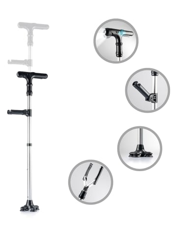 InnovaGoods Ledwandelstok zwart/zilverkleurig - (B)25 x (H)80 x (D)12,5 cm