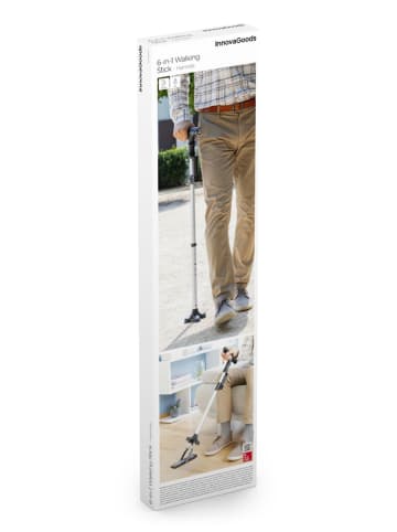 InnovaGoods Laska LED w kolorze czarno-srebrnym - 25 x 80 x 12,5 cm