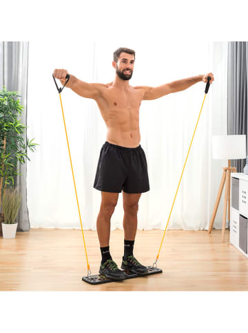 InnovaGoods Liegestützbrett mit Widerstandsbändern "Pulsher" - (B)67 x (H)2 x (T)19 cm