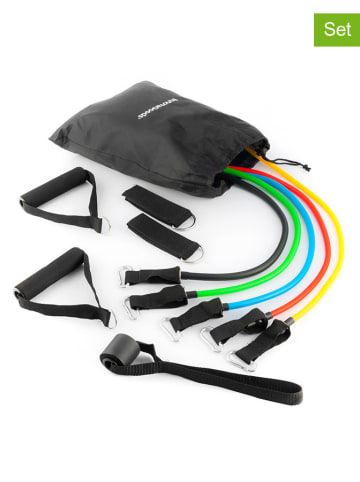 InnovaGoods 10-częściowy zestaw gum oporowych z akcesoriami "Rebainer"