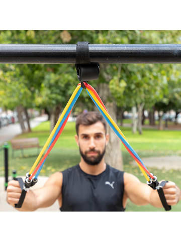 InnovaGoods 10-częściowy zestaw gum oporowych z akcesoriami "Rebainer"