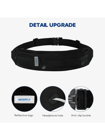 Waterfly Saszetka sportowa "Running 3.0" w kolorze czarnym