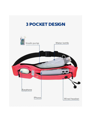 InnovaGoods Sportgordeltas "Running 3.0" rood - 1 l