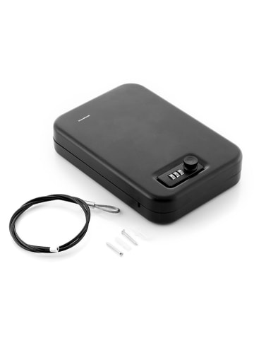 InnovaGoods Tragbarer Safe in Schwarz - (L)24,5 x (B)16,5 cm