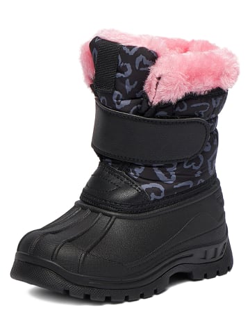 DeeZee Winterstiefel in Schwarz/ Dunkelblau/ Pink