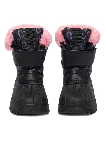 DeeZee Winterstiefel in Schwarz/ Dunkelblau/ Pink