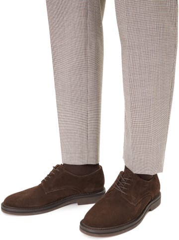 Badura Leren veterschoenen bruin