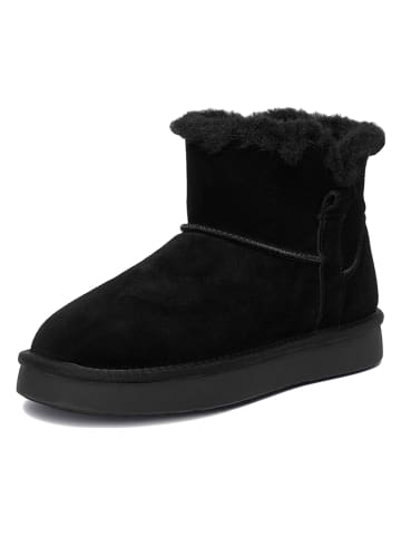 Lasocki Leren winterboots zwart