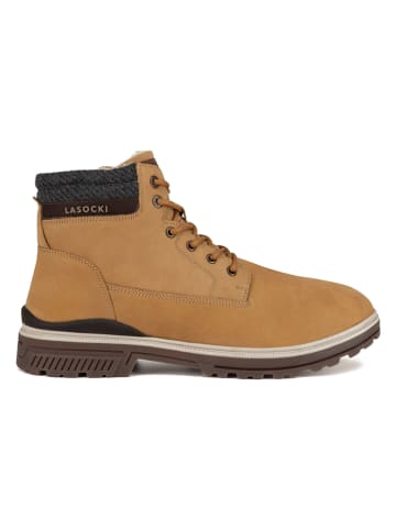 Lasocki Leder-Winterboots in Hellbraun