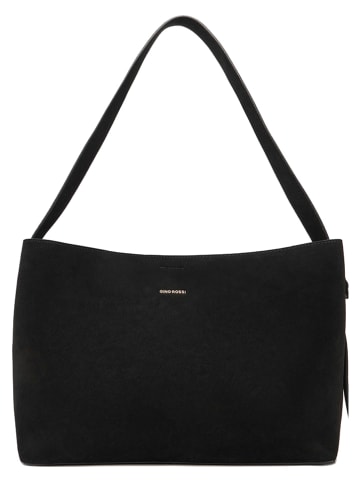 Gino Rossi Leren schoudertas zwart - (B)40 x (H)28 x (D)14 cm