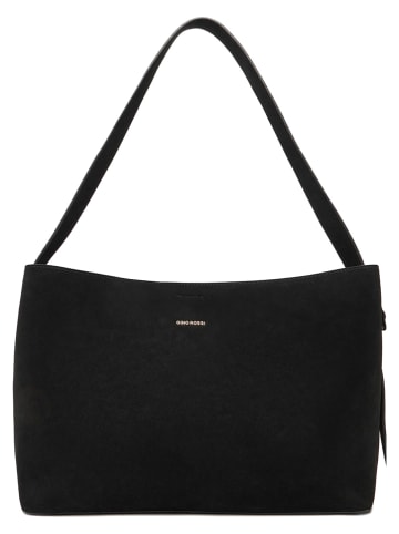 Gino Rossi Leren schoudertas zwart - (B)40 x (H)28 x (D)14 cm