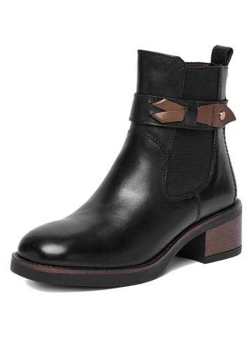 Lasocki Leren enkellaarzen zwart