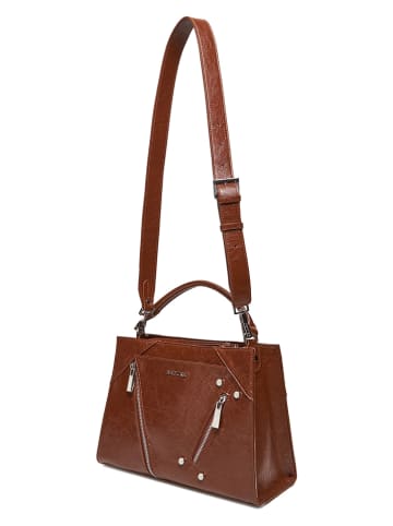 Badura Henkeltasche in Hellbraun - (B)30 x (H)21,5 x (T)12 cm