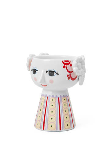 Rosendahl Kerzenständer "Eva" in Weiß/ Rot/ Lila - (H)9,5 cm