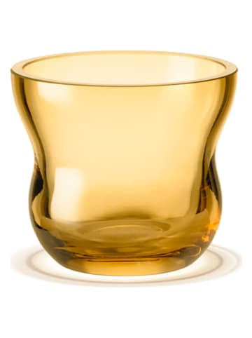 Holme Gaard Świecznik "Calabas Fyrfadsstage" w kolorze żółtym - wys. 7,5 x Ø 8,5 cm