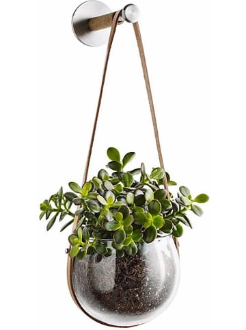 Holme Gaard Wandhaak "DWL" zilverkleurig/lichtbruin - (H)14 cm