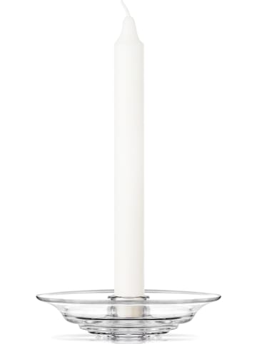 Holme Gaard Kerzenständer "Flow" in Transparent - (H)3 x Ø 13,5 cm
