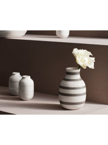 Kähler Wazon "Omaggio" w kolorze szaro-białym - wys. 12,5 cm