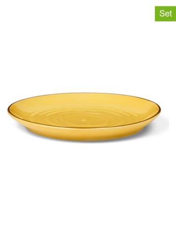 Kähler 6er-Set: Dessertteller "Colore" in Gelb - Ø 19 cm