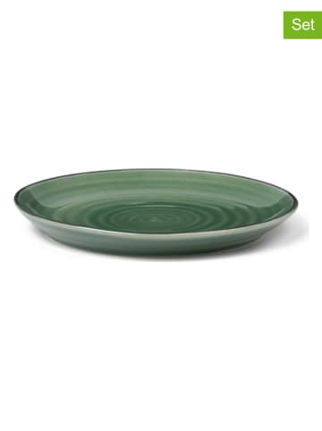 Kähler Talerzyki deserowe (6 szt.) "Colore" w kolorze zielonym - Ø 19 cm