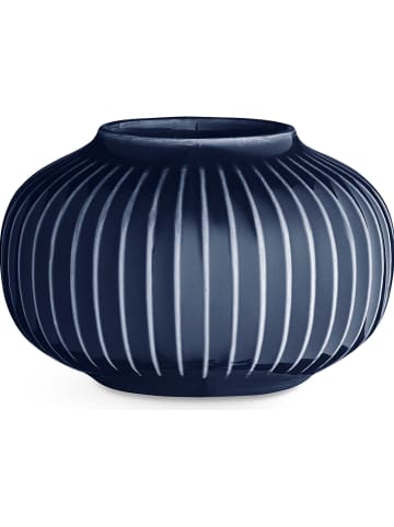 Kähler Teelichthalter "Hammershøi" in Dunkelblau - (H)6,5 cm