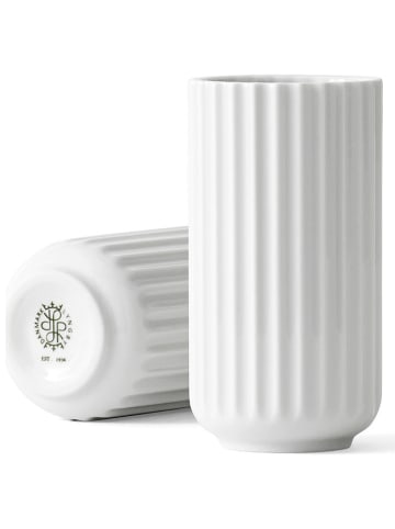 LYNGBY Wazon "Lyngby" w kolorze białym - wys. 10,5 cm