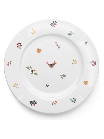 Rosendahl Talerz obiadowy "Cottage" w kolorze białym ze wzorem - Ø 23 cm