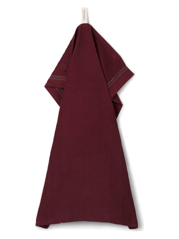 Rosendahl 2-delige set: theedoeken "Alpha" bordeaux - (L)70 x (B)50 cm