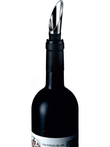 Rosendahl Nalewak "Grand Cru" w kolorze srebrno-czarnym do wina - dł. 8 cm