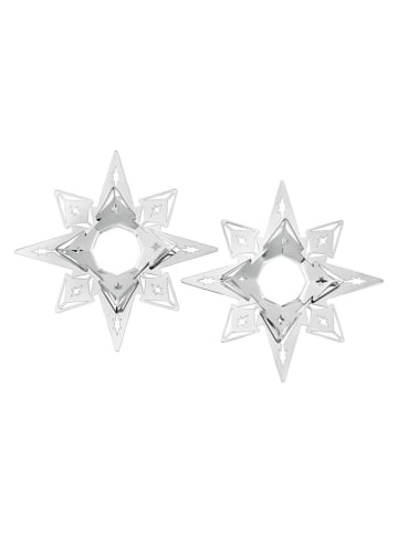 Rosendahl 2er-Set: Kerzenhalter in Silber - (H)3 x Ø 11 cm