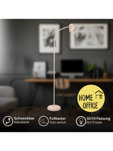 Briloner Lampa stojąca w kolorze beżowym - wys. 127,5 x Ø 21 cm