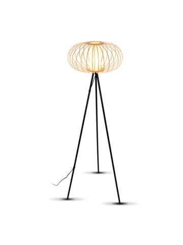 Briloner Lampa stojąca w kolorze jasnobrązowo-czarnym - wys. 153 cm