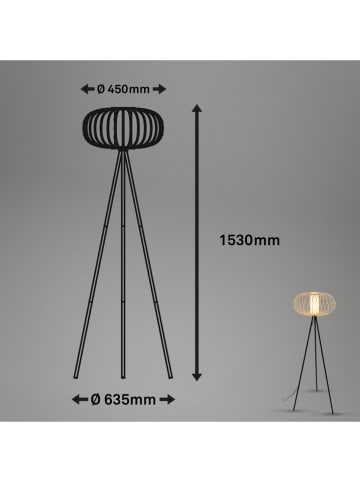 Briloner Staande lamp lichtbruin/zwart - (H)153 cm